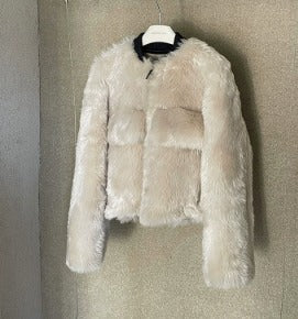 Luxe Fur Jacket (Cream)