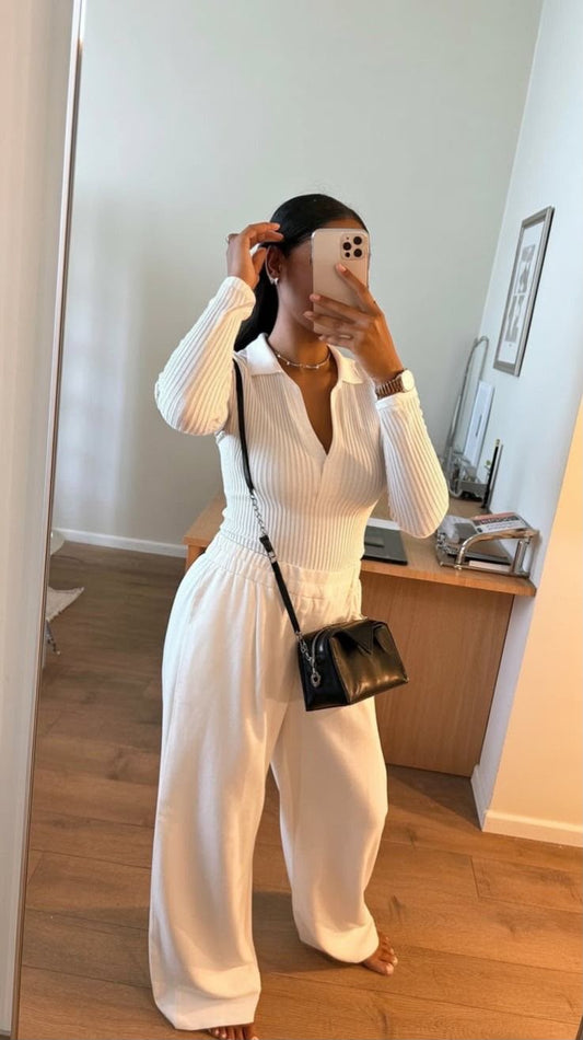 Cream Tailored Trousers
